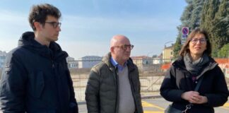 Parco urbano alle ex acciaierie Beltrame, affidati i lavori Presentato l'affidamento dei lavori per il parco alle ex Acciaierie Beltrame. Da sinistra i consiglieri Giacomin e Colombara e l'assessore Baldinato