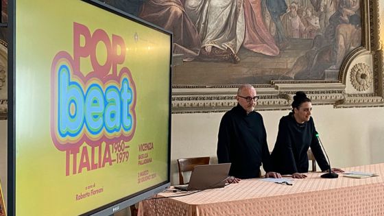 Il curatore Floreani e l'assessore Fantin presentano la mostra Pop-Beat in Basilica Palladiana