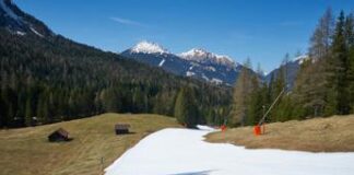 Cambiamento climatico, sempre meno neve sulle piste da sci