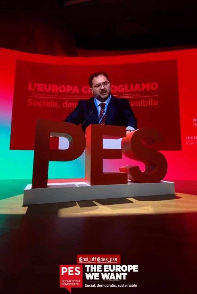 Enzo Maraio al congresso PSE a Roma