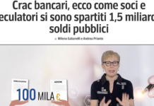 Risparmiatori: attacco a Gabanelli (CorSera) per articolo crac bancari “Ecco come soci e speculatori si sono spartiti 1,5 miliardi di soldi pubblici” Gabanelli e Priante su CorSera e caso risparmiatori soci per crac bancari
