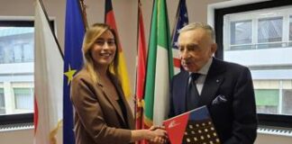 Maria Elena Boschi in visita all’Adnkronos