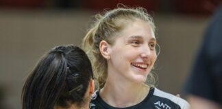 Serie B1 femminile, la centrale del Vicenza Volley Sofia Roviaro: “Dopo sosta pasquale contro Volano una partita che vale doppio” Nella foto di Daniele Marangoni, Sofia Roviaro, giovane centrale di Vicenza Volley