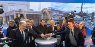 Parte cantiere tunnel subportuale di Genova, primo tunnel sottomarino in Italia