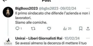 Rai, insulti via social al segretario UniRai: “Non ci faremo intimidire”