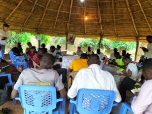 Suor Piera mentre insegna in Sud Sudan