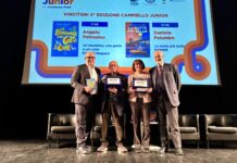 Campiello Junior, Angelo Petrosino e Daniela Palumbo vincono la terza edizione Campiello Junior, da sinistra Carraro, Petrosino, Palumbo e Calabrò