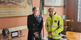 Il comandante regionale della Guardia di Finanza a Palazzo Trissino. Possamai: “Grazie per l’aiuto” Il comandante regionale della Guardia di Finanza Rapanotti con il sindaco di Vicenza Possamai