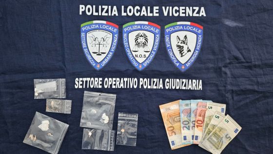 Polizia Locale di Vicenza: denunciato uno spacciatore sorpreso in via dei Mille
