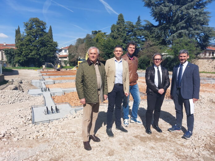 Sopralluogo al cantiere della palestra dell'istituto Garbin