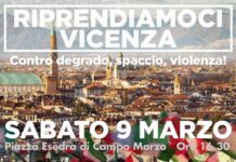Riprendiamoci Vicenza: domani pomeriggio manifestazione in Campo Marzo contro il degrado cittadino Riprendiamoci Vicenza