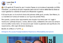 25 Aprile, Camani (Pd): “Da Zaia omissione social degna della peggior destra” 25 aprile per Zaia