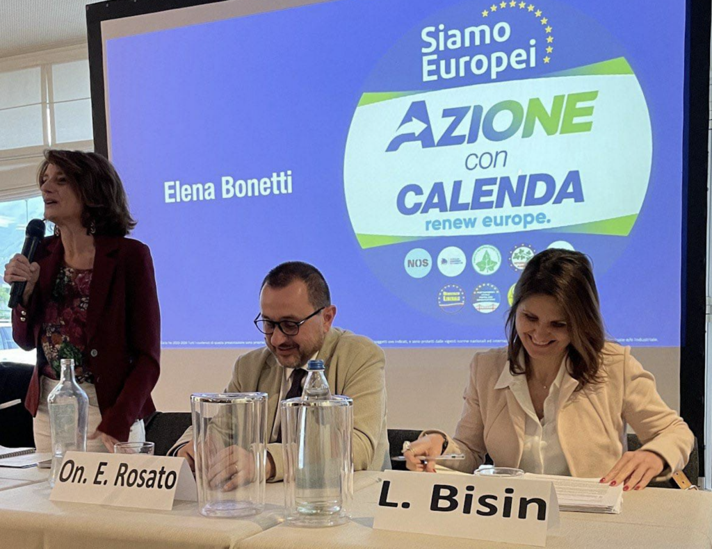Elena Bonetti e Ettore Rosato con Lara Bisin, candidata per Azione alle elezioni europee nel Nordest