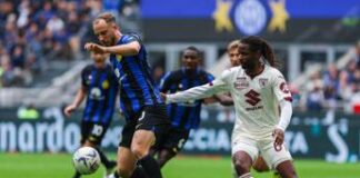 Inter-Torino 2-0, doppietta Calhanoglu e granata in 10: festa nerazzurra a San Siro