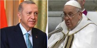 Israele e Ucraina, Erdogan scrive al Papa: “Insieme per la pace, alziamo la voce”