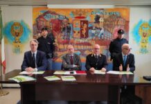 Insieme contro le truffe agli anziani: nuova iniziativa a Vicenza e provincia di Aspiag Service Despar, Polizia di Stato e ANACI Presentazione iniziativa di Despar, Polizia di Stato e ANACI contro truffe agli anziani (da sx. Taliana, Sallustio, Di Vicenzo e Frigo)