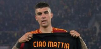 Roma-Milan, gol di Mancini: la dedica per Mattia Giani