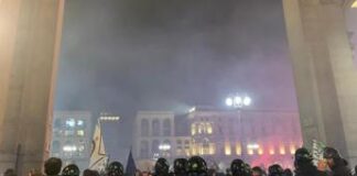 Scudetto Inter, agenti schierati in galleria Vittorio Emanuele