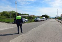Dueville, Polizia locale Nordest Vicentino interviene per sinistro stradale in viale della Repubblica