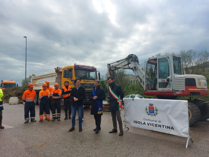 Al via i lavori per la pista ciclabile a Isola vicentina