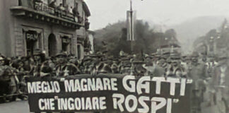 “Alpini: il giorno è arrivato. Dopo 33 anni Vicenza saprà riabbracciarli e farsi amare”: facile profeta Giovanni Bertacche su VicenzaPiù Viva n. 7 Adunata Alpini 1991: striscione e sfilanti dell'ANA di Vicenza (foto farncesco Dalla Pozza)