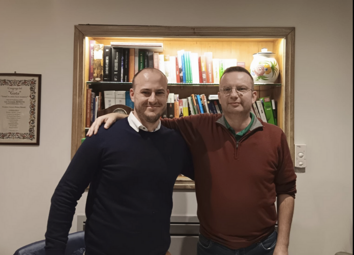 Enrico Peroni e Luca Balzi, due ex segretari del PD di Vicenza, ma tuttora amici