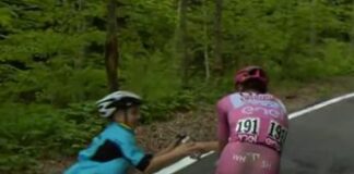 Giro d’Italia, Pogacar e la borraccia al bambino – Video