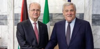 Incontro Tajani-premier Anp: “L’Italia riparte con i finanziamenti all’Unrwa”