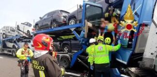 Maxi incidente sull’autostrada A1, due morti in uno scontro tra quattro tir e tre auto
