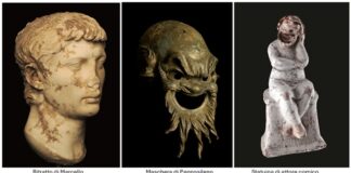 Mostra Ara Pacis: al “TEATRO nell’Antica Roma” tre prestiti della Fondazione Sorgente Group del presidente Valter Mainetti Opere Fondazione Sorgente per Mostra dell'Ara Pacis: il ritratto di Marcello, la maschera di Papposileno e la statuina di attore comico