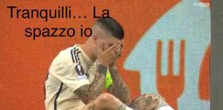 Roma fuori da Europa League, sfottò in rete sull’autogol di Mancini – FOTO