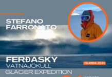 L’esploratore Stefano Farronato sabato prossimo 1 giugno racconterà la sua impresa tra i ghiacci dell’Islanda La locandina dell'incontro con Stefano Farronato