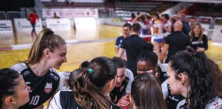 B1 femminile, Vicenza Volley debutta nei play off di promozione in A2: stasera 25 maggio alle 20.30 arriva la Rubierese Vicenza Volley, un time out. (foto Daniele Marangoni)