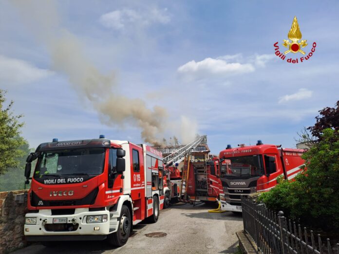 I Vigili del Fuoco a lavoro a Marostica