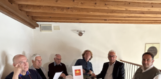 Giacomo Matteotti a 100 anni dal suo assassinio: al lavoro a Vicenza Comitati Istituzionale e Scientifico per le celebrazioni “Associazione Giacomo Matteotti di Vicenza”. da sinistra Ferrio, i due Veronese, Creazzo, Tosetto e Fantò