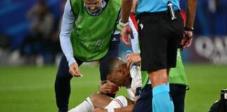Frattura al naso per Mbappé, dovrà essere operato