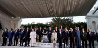 G7, leader adottano dichiarazione finale. Meloni: “Italia ha stupito”