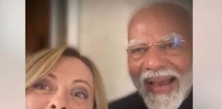 “Hello from the Melodi team”: la gag di Meloni e Modi al G7 – Video