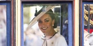 Kate Middleton, il ritorno dopo mesi: in bianco e sorridente per sua prima uscita pubblica
