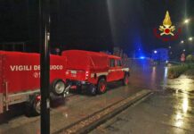 Maltempo nel Trevigiano, centina di interventi dei vigili fuoco. Avenale esondato a Castelfranco Veneto. interventi anche nel Vicentino Maltempo Trevigiano