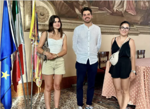 Due studentesse francesi a Vicenza per stage legato a gemellaggio con Annecy, al centro cons. delegato Elia Pizzolato