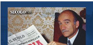 Meloni: «Certi giornali ispirano critiche UE all’Italia su libertà di stampa». Lei è una giornalista professionista, scuola de Il Secolo d’Italia L'immagine di Giorgio Almirante come promozione degli abbonamenti a Il Secolo d'Italia, dove si formò Giorgia Meloni come giornalista