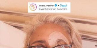 Mara Venier in clinica con un occhio bendato: “Mai tranquilla”