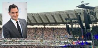Roger Federer al concerto dei Coldplay, Chris Martin gli dedica dei versi