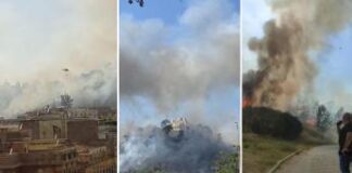 Roma brucia, maxi incendi a Monte Mario e Ponte di Nona