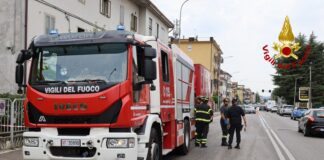 Furgone perde una tanica in Viale dal Verme a Vicenza. L’asfalto diventa scivoloso, intervengono i Vigili del Fuoco intervento vigili del fuoco viale dal verme