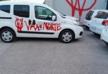 Atti vandalici contro Videomedia, scritte complottistiche su muri e veicoli. Solidarietà Zaia e Possamai. Vicinanza da ViPiù atti vandalici videomedia