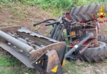 Montegalda, si ribalta con il trattore: ferito un agricoltore. Accertamenti in corso sulle cause trattore ribaltato montegalda
