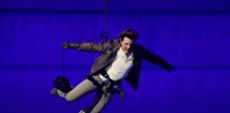 Parigi 2024, Tom Cruise versione Mission Impossible per volare a Los Angeles 2028 – Video