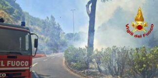 Roma, nuovo incendio a Monte Carnevale